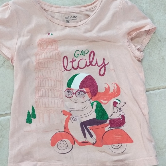 Girls 5t gap Gymboree shirt Jean set ,Italy - Picture 2 of 4